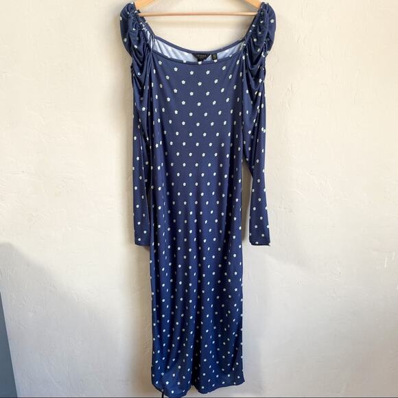 NWT Ted Baker Ditsy Spot Long‎ Sleeve Dress - Picture 2 of 6